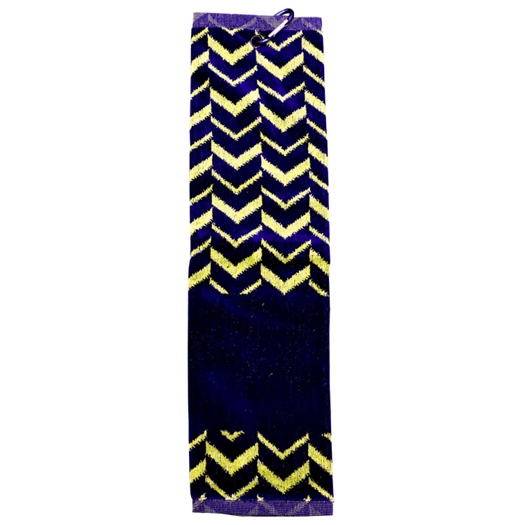 Masters Velour Tri-Fold Golf Towel Navy/Lime