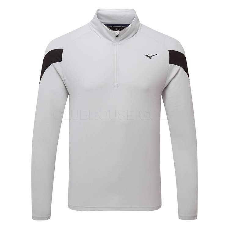 Mizuno Breath Thermo Drop 1 4 Zip Golf Sweater Grey Clubhouse Golf