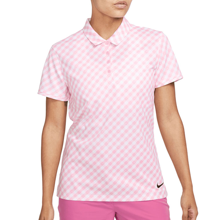 Nike Ladies Dry Victory Golf Polo Shirt Med Soft Pink/Black DX1495-690