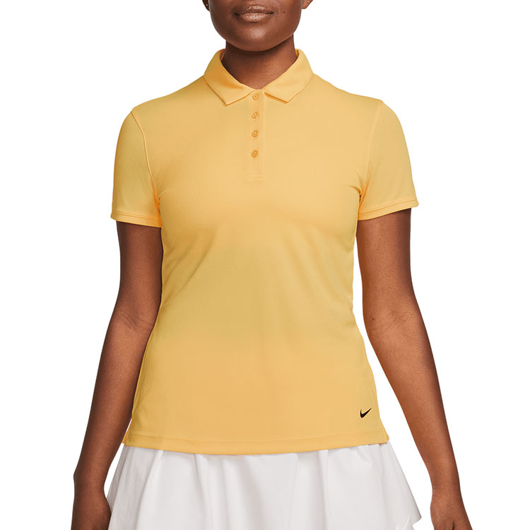 Nike Ladies Dry Victory Solid Golf Polo Shirt Citron Pulse/Black DH2309-848