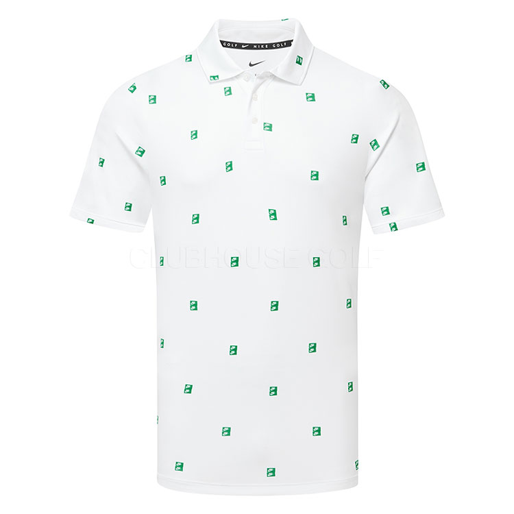Nike Dri-FIT Par 5 Stripe Golf Polo Shirt White/Malachite II4131-100