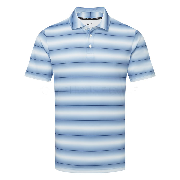 Nike Dri-FIT Par 5 Stripe Golf Polo Shirt Work Blue IB0218-486