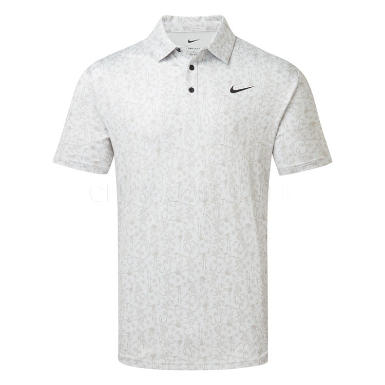 Nike Dry Tour POA Print Golf Polo Shirt Photon Dust/Black HM5794-025