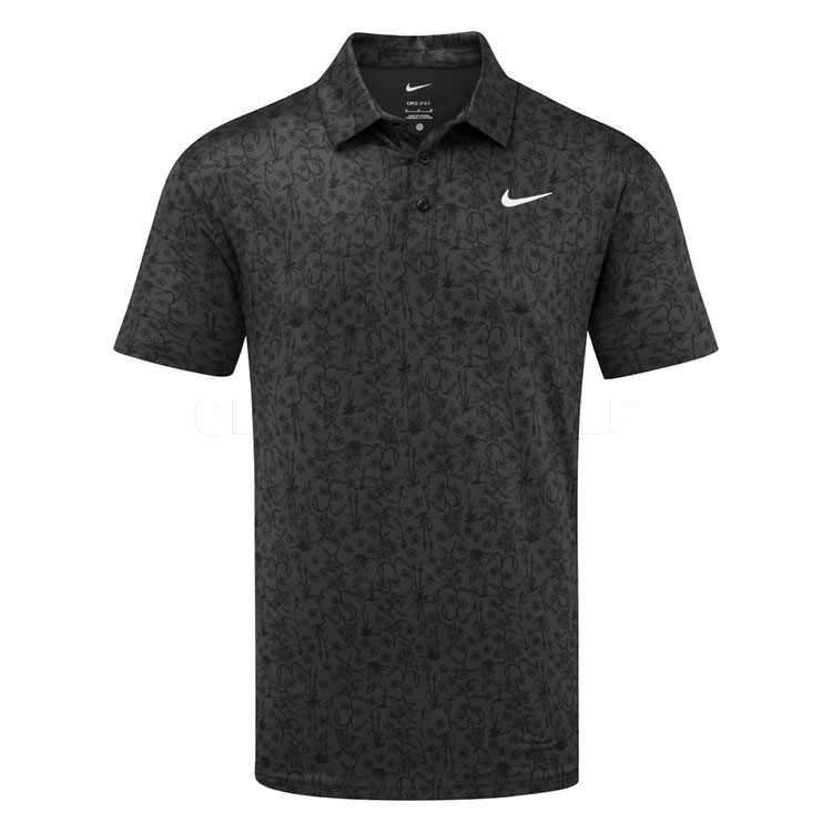 Nike Dry Tour POA Print Golf Polo Shirt Anthracite/White HM5794-060
