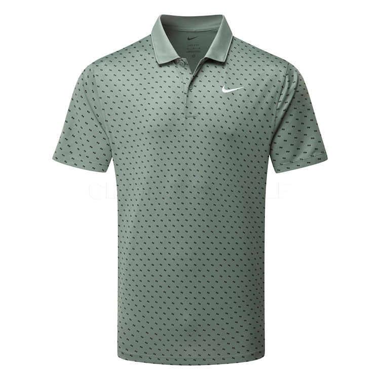 Nike Dry Victory+ Print Golf Polo Shirt Clay Green/White HM5639-364