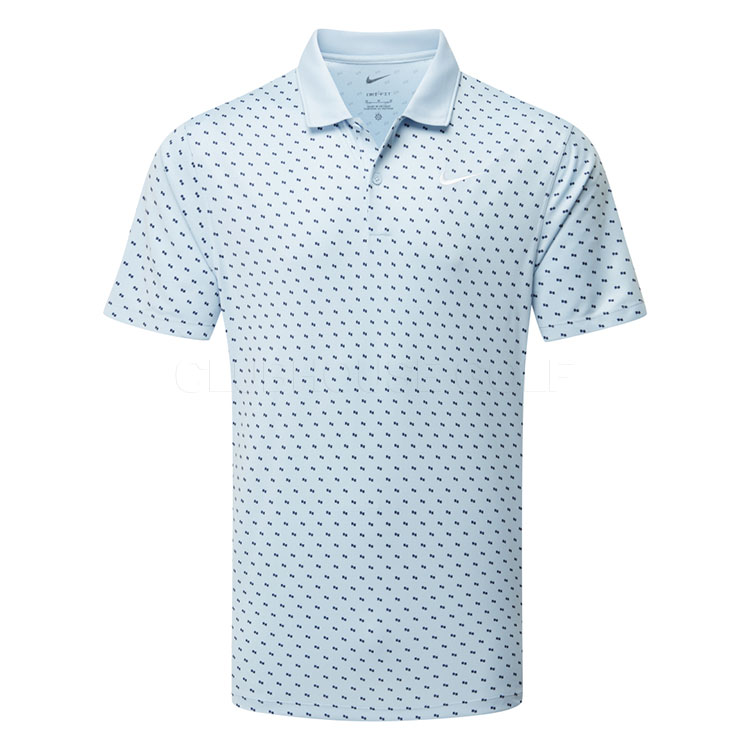Nike Dry Victory+ Print Golf Polo Shirt Light Armory Blue/White HM5639-440