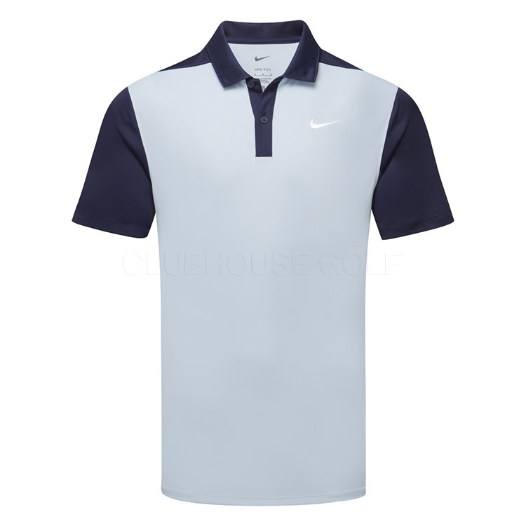 Nike Dry Victory+ Blocked Golf Polo Shirt Light Armory Blue/Obsidian/White HM5637-440