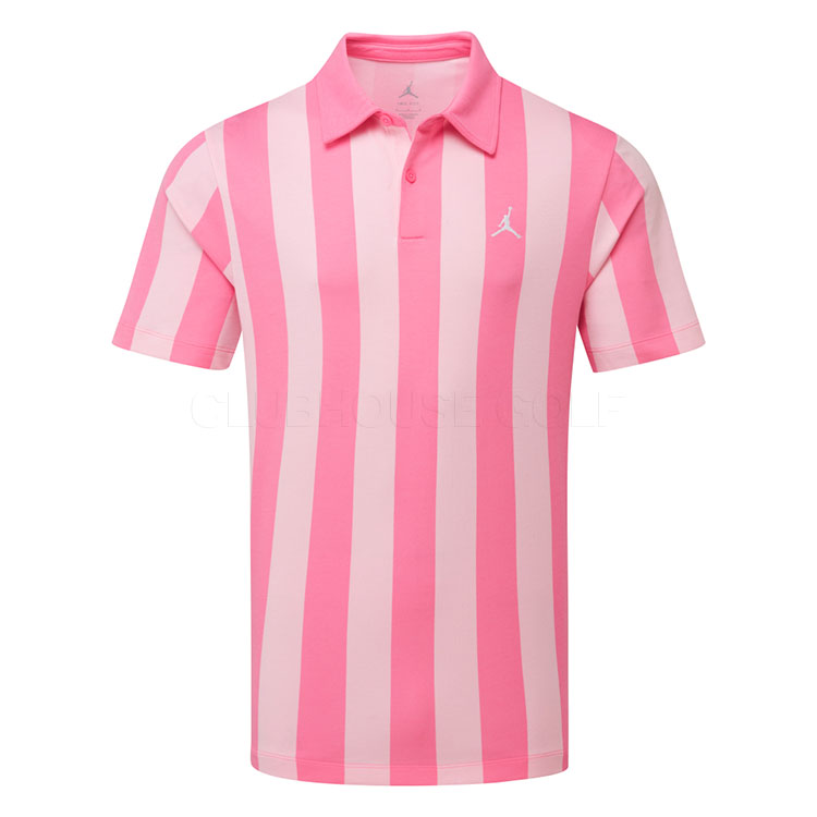 (LAUNCH) Nike Jordan Dri-FIT All-Over Print Golf Polo Shirt Pink Glow/Black IF2930-649