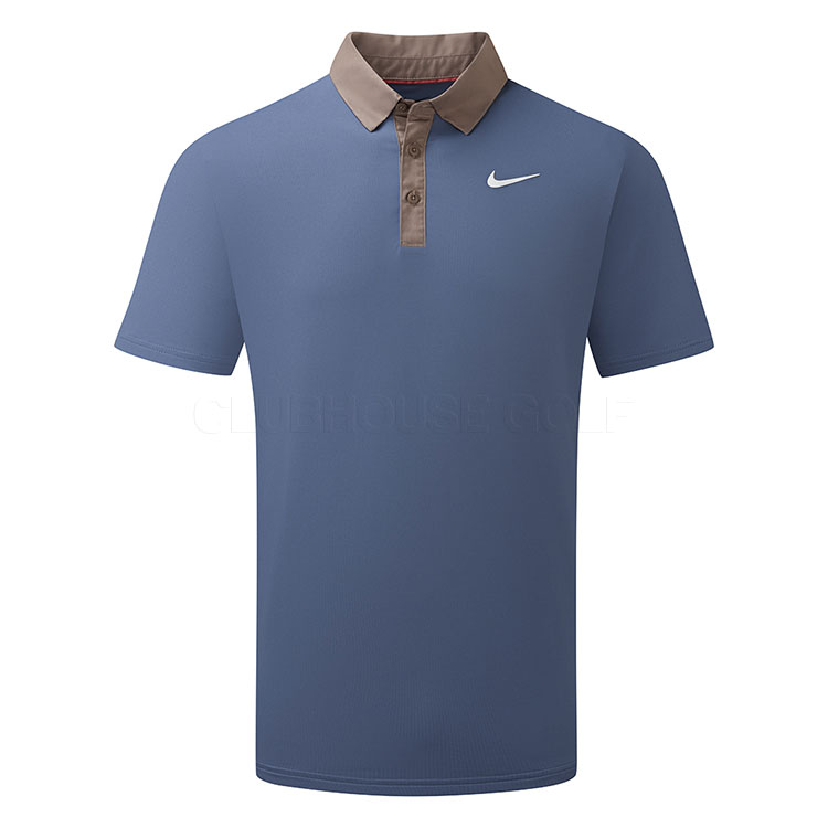 Nike Dry Tour Contrast Golf Polo Shirt Diffused Blue/Mink Brown/White FZ7501-491