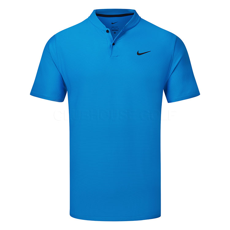 Nike Dry Tour Texture Golf Polo Shirt Light Photo Blue/Black FJ7035-435
