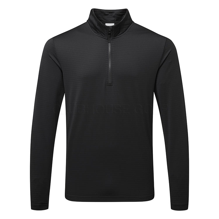 Nike Dry Victory 1 2 Zip Golf Sweater Black White Clubhouse Golf