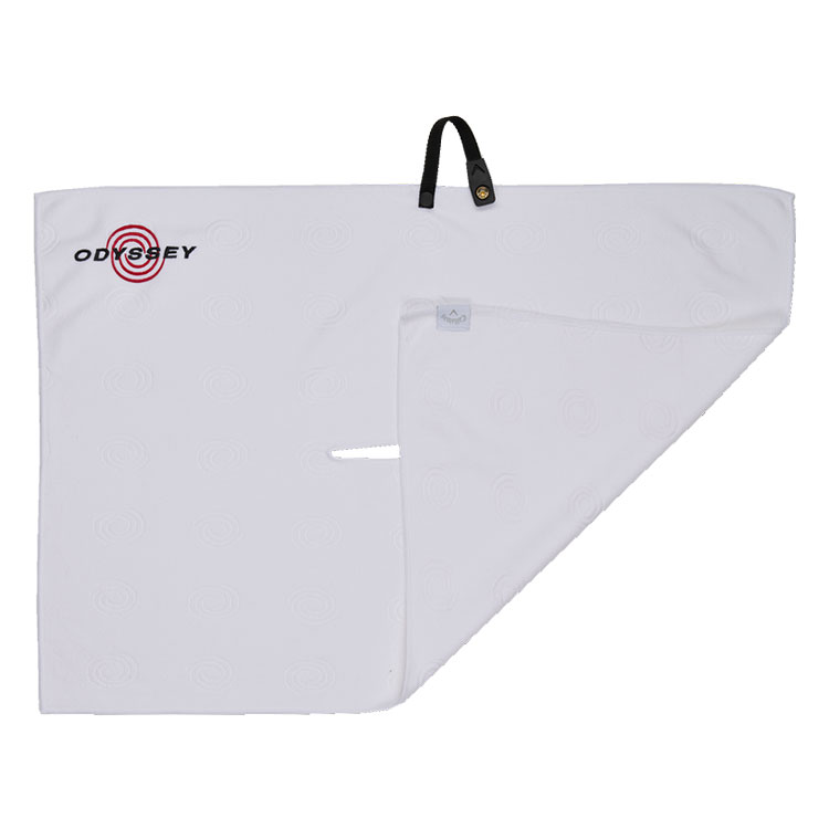 Odyssey Microfiber Golf Towel White Clubhouse Golf