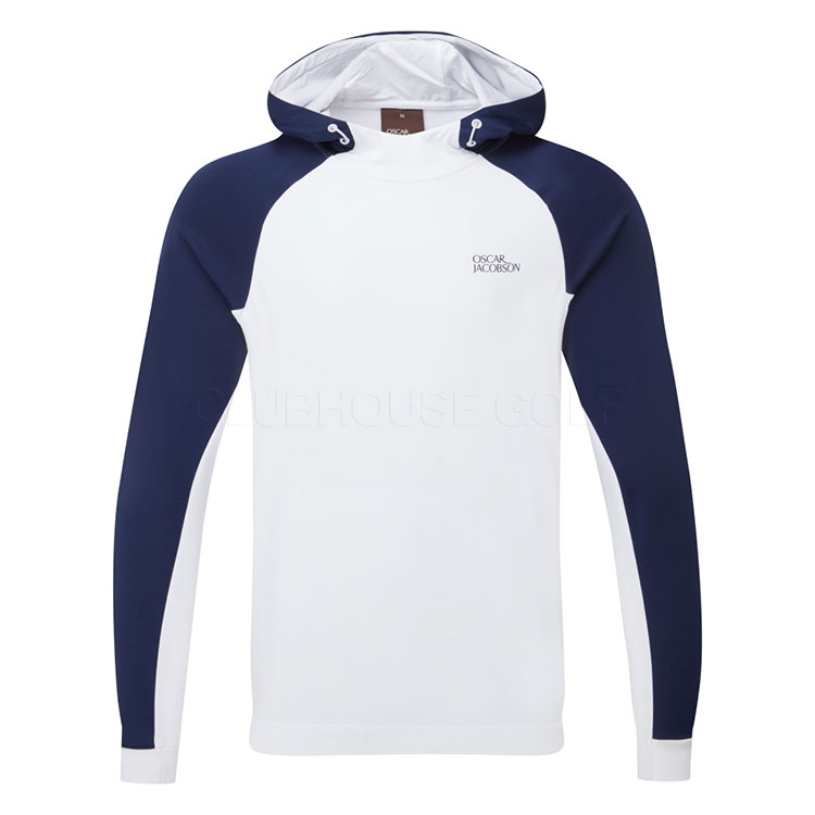 Oscar Jacobson Oakways Golf Hoodie White/Navy OJTOP0187