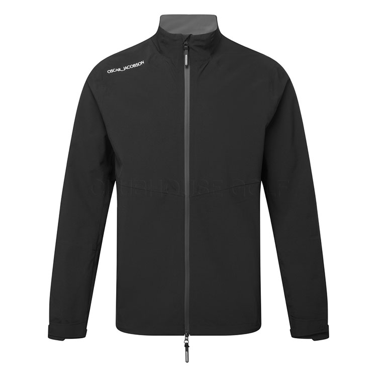 Oscar Jacobson Alex Waterproof Golf Jacket Black/Pewter OJTOP0307