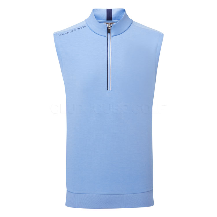 Oscar Jacobson Drew 1/4 Zip Golf Vest Dodger Blue OJTS0350