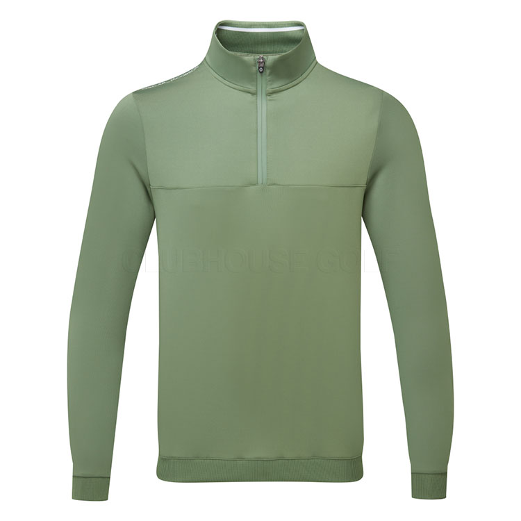 Oscar Jacobson Westland 1/4 Zip Golf Sweater Watercress OJTOP0299-WAT