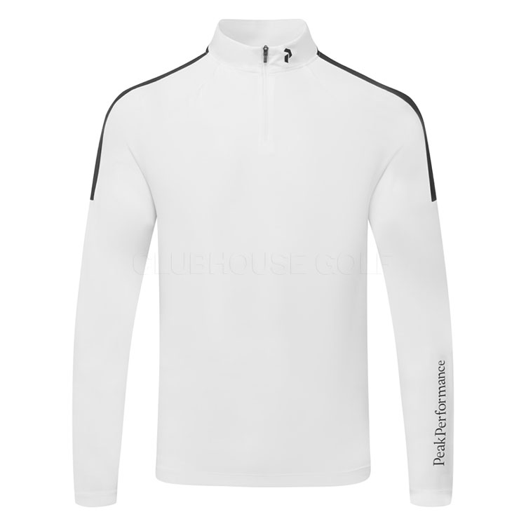 Peak Performance Lightweight 1/2 Zip Golf Sweater White/Black G79746040