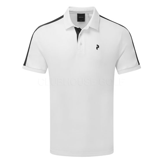 Peak Performance Player Golf Polo Shirt White/Blue Shadow G79490280
