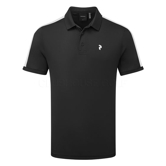 Peak Performance Player Golf Polo Shirt Black/White G79490290