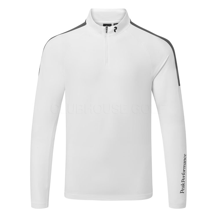 Peak Performance Lightweight 1/2 Zip Golf Sweater White/Motion Grey G79746010