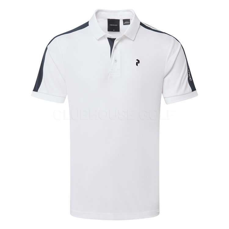 Peak Performance Player Golf Polo Shirt White/Salute Blue G79490010