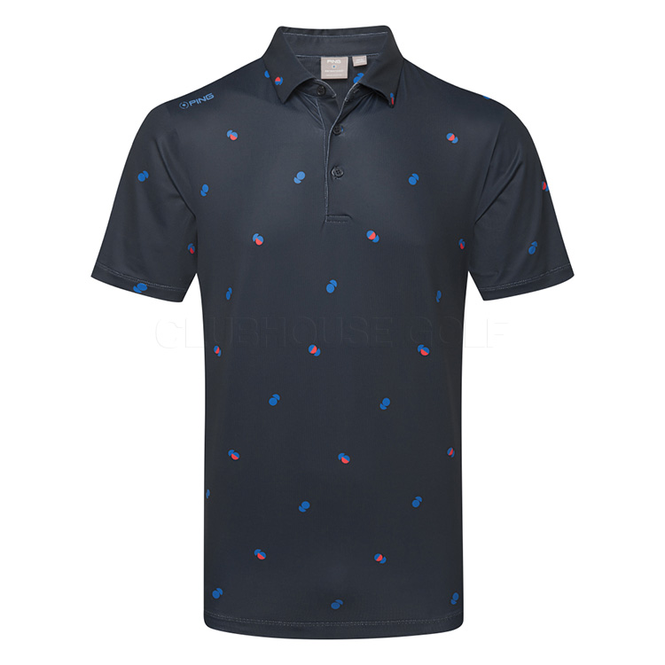 Ping Two Tone Golf Polo Shirt Navy/Poppy Multi P03571-NPO