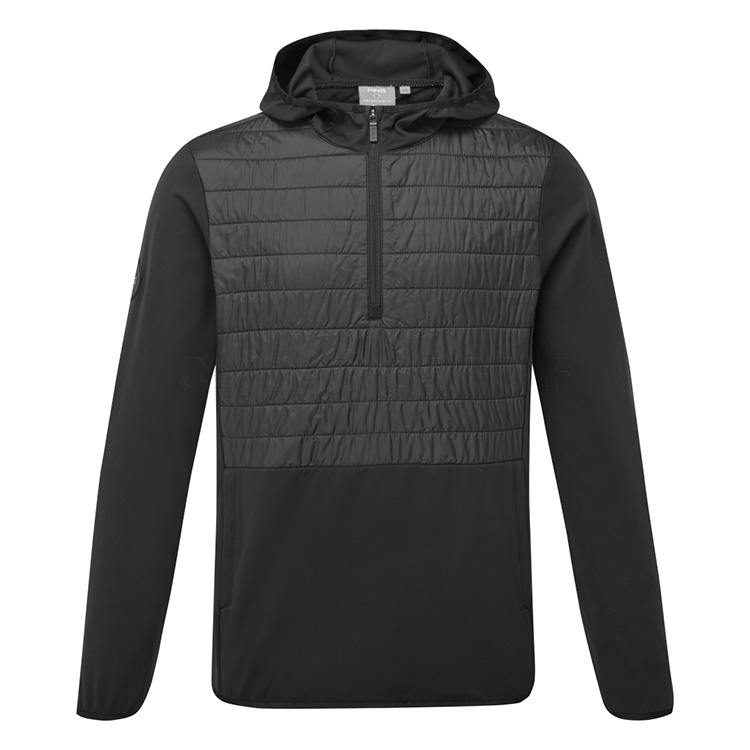 Ping Norse Primaloft S5 Zoned Hooded Golf Wind Jacket Black/Black P03633-D88