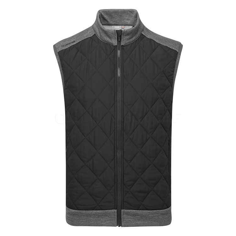 Ping Aaran Golf Wind Vest Steel Marl Black Clubhouse Golf