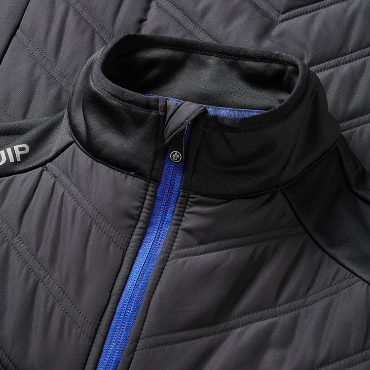 ProQuip ThermaTec Quilted Golf Wind Jacket Black/Blue - Clubhouse Golf