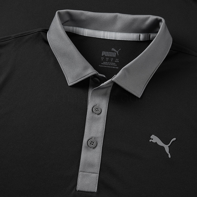 Puma Gamer Golf Polo Shirt Black/Quiet Shade - Clubhouse Golf