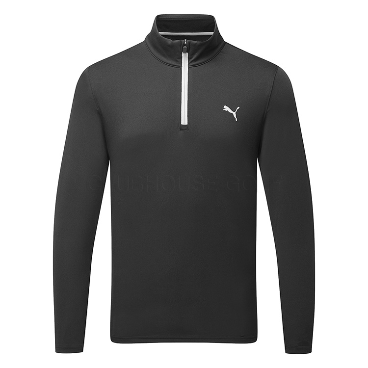 Puma Vista 1/4 Zip Golf Popover Black/High Rise 535050-01