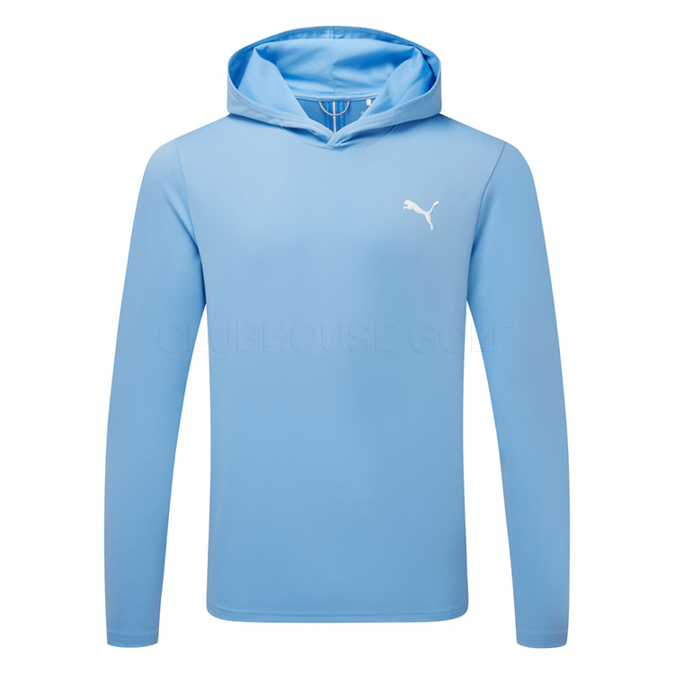 Puma Cloudspun Tech Tour Logo Golf Hoodie Team Light Blue 636479-05