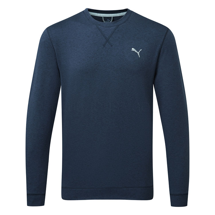 Puma Cloudspun Heather Crew Golf Popover Navy Blazer Heather 537467-04
