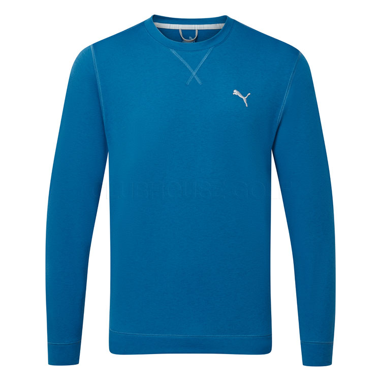 Puma Cloudspun Heather Crew Golf Popover Lake Blue 537467-07