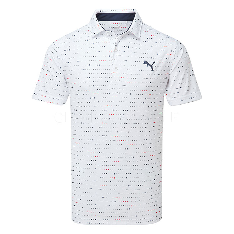 Puma Keys Golf Polo Shirt White Glow/Deep Navy 631595-01