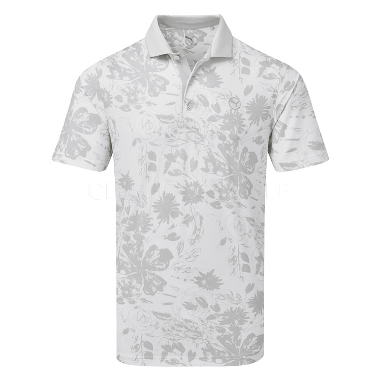 Puma MATTR Rose Golf Polo Shirt White Glow/Ash Grey 631692-03