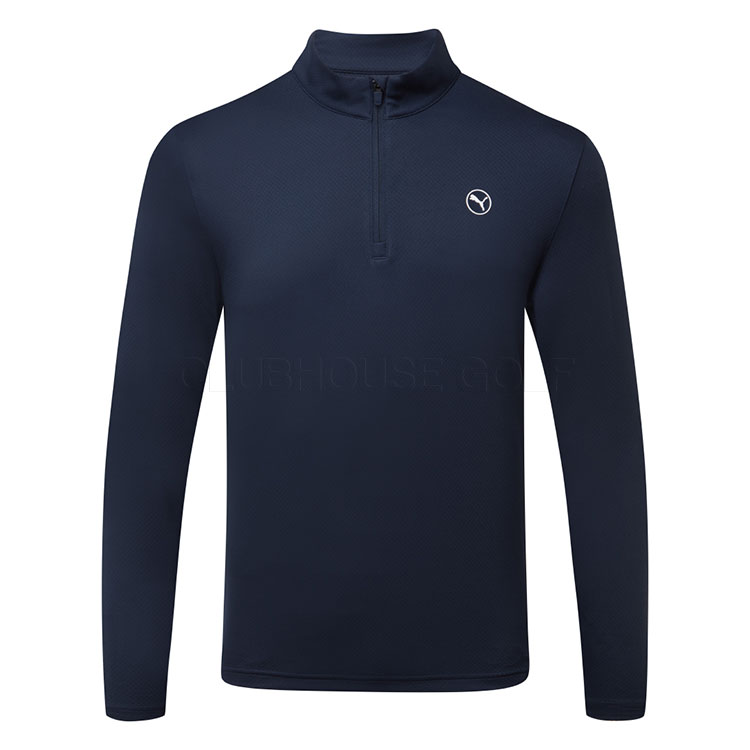 Puma Pure 2.0 Texture 1/4 Zip Golf Sweater Deep Navy 629318-02
