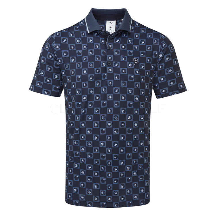 Puma x Palm Tree Crew Micro Golf Polo Shirt Deep Navy 632265-01