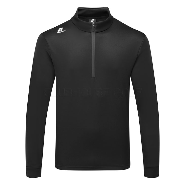 Stuburt Magpie 1/4 Zip Golf Sweater Black/Cherry Red SBTS1434