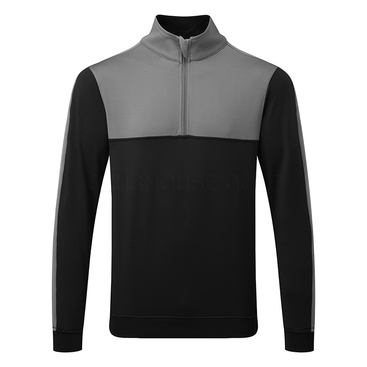 Sunderland Arizona Mid Layer Golf Top Black/Gunmetal SUNMC87-ARI