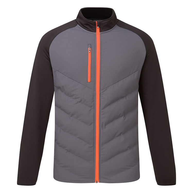 Sunderland Davos Padded Thermal Golf Wind Jacket Charcoal/Black/Inferno