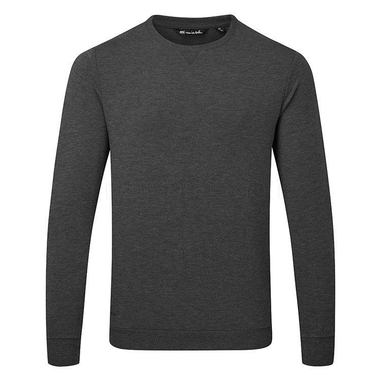 TravisMathew Amenities Crewneck Golf Sweater Heather Dark Grey 1MY350-9HDG