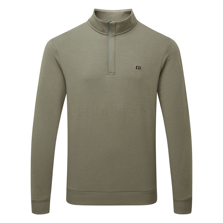 TravisMathew Cloud 2.0 1/4 Zip Golf Sweater Dark Olive 1MS309-3DOL