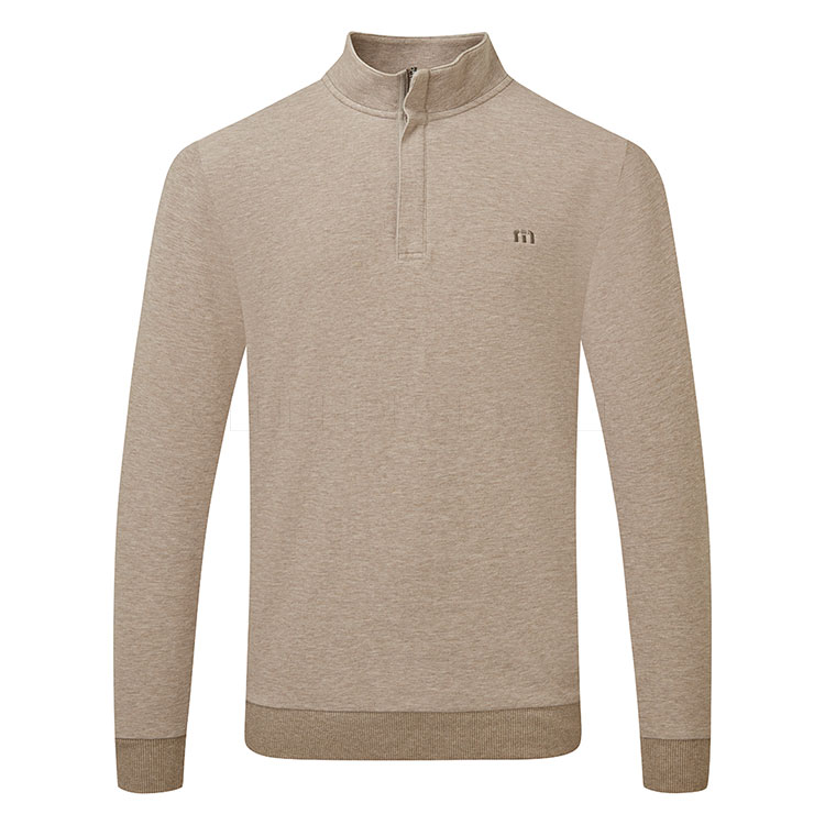 TravisMathew Cloud 2.0 1/4 Zip Golf Sweater Portabella 1MS309-2PRT