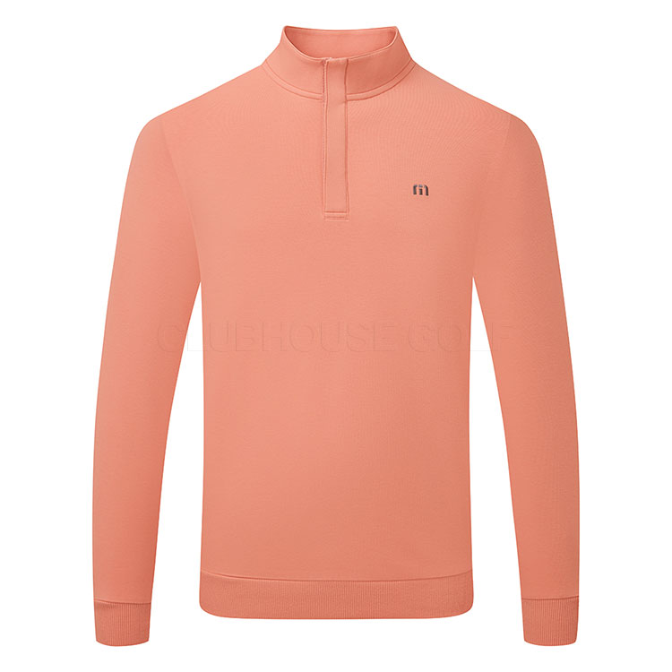 TravisMathew Cloud 2.0 1/4 Zip Golf Sweater Terra Cotta 1MS309-G0061