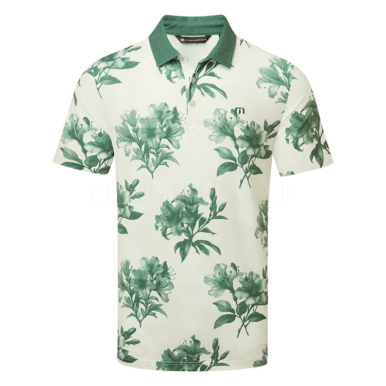 TravisMathew Featherweight Magnolia Golf Polo Shirt Moonbeam A41069-1MOB