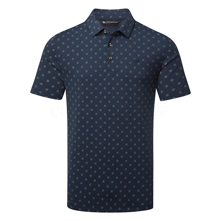 TravisMathew Line Of Play Golf Polo Shirt Total Eclipse A41071-4TOS