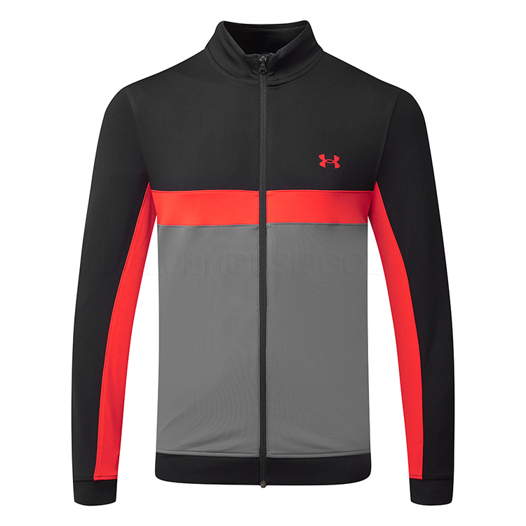 letal aburrido Innecesario Under Armour Storm Full Zip Golf Jacket Black/Pitch Gray/Radio Red -  Clubhouse Golf