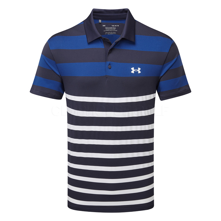 Under Armour Playoff 3.0 Rugby YD Golf Polo Midnight Navy/Blue Mirage/White Clubhouse Golf