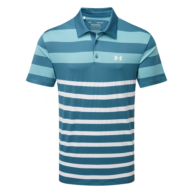 Under Armour Playoff 3.0 Rugby Golf Polo Static Blue/Still Water/White - Clubhouse